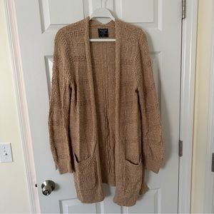 Beige Knit Cardigan